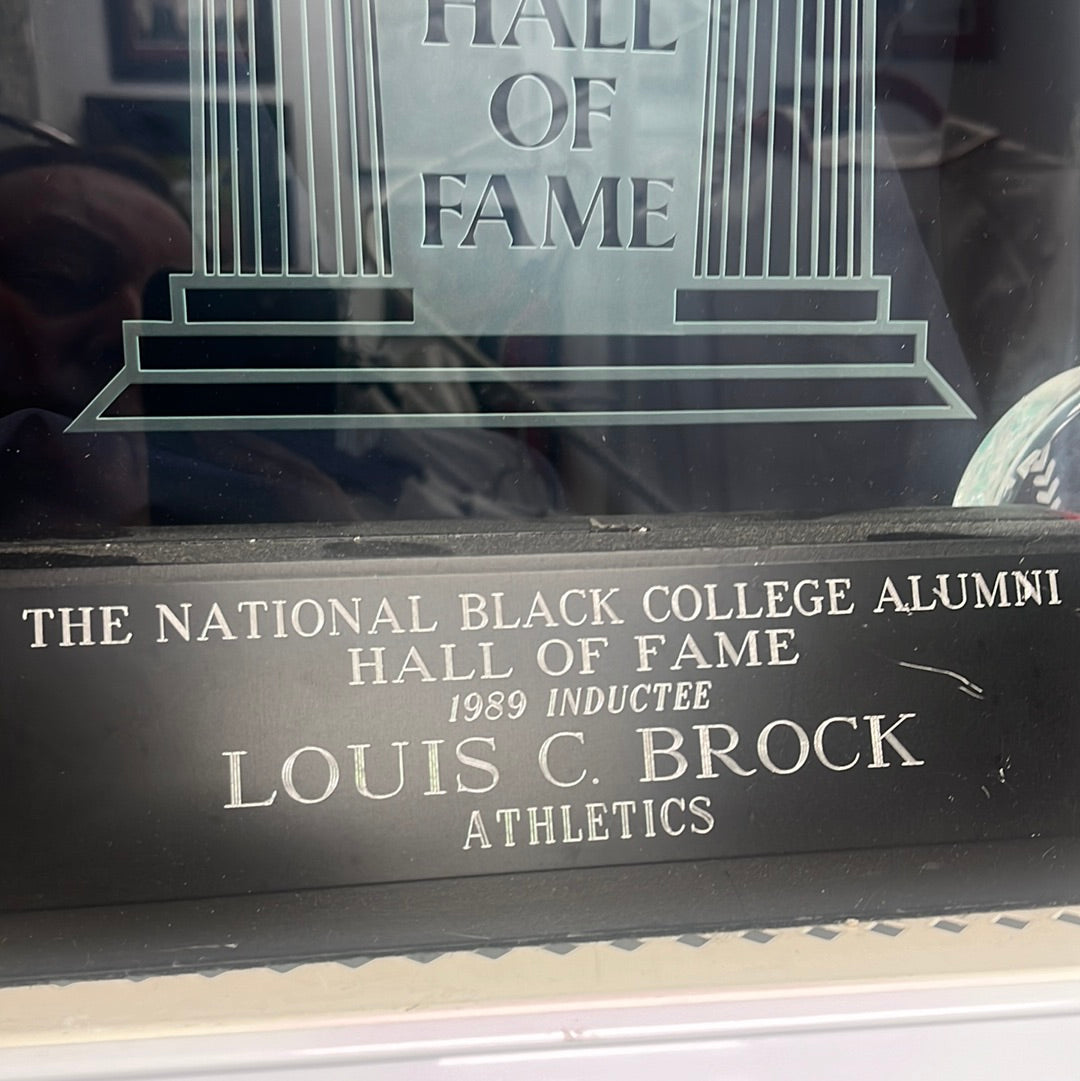 Lou Brock's ..The national black college alumni Hall of Fame inductee award