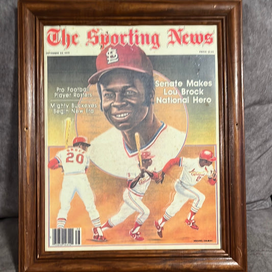 12 x 16” picture of Lou Brock from September 22, 1979