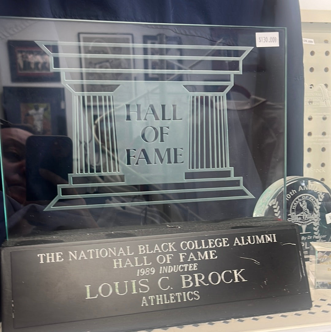 Lou Brock's ..The national black college alumni Hall of Fame inductee award