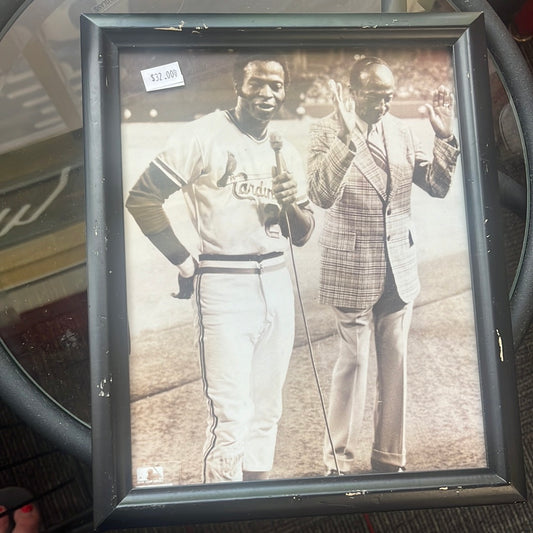 8 x 10 black-and-white photo of blue brock