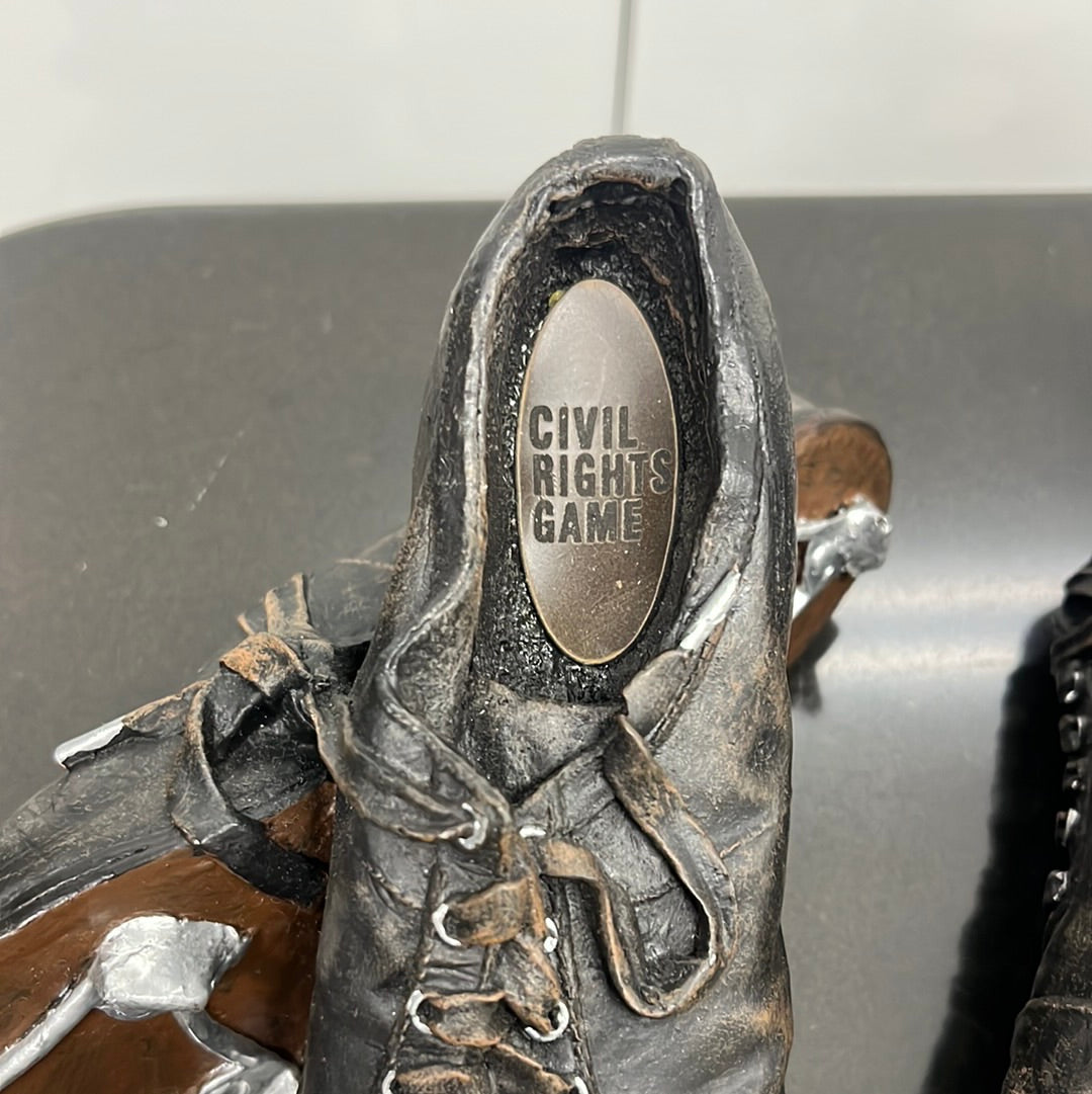 Rare Civil  Rights game Cleat book ends from Lou Brocks personal collection