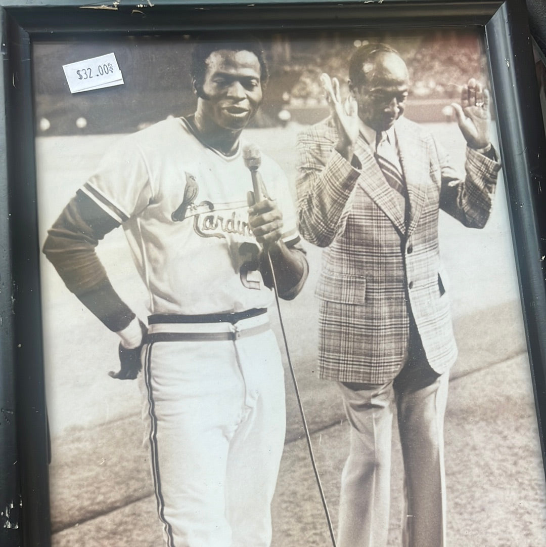 8 x 10 black-and-white photo of blue brock