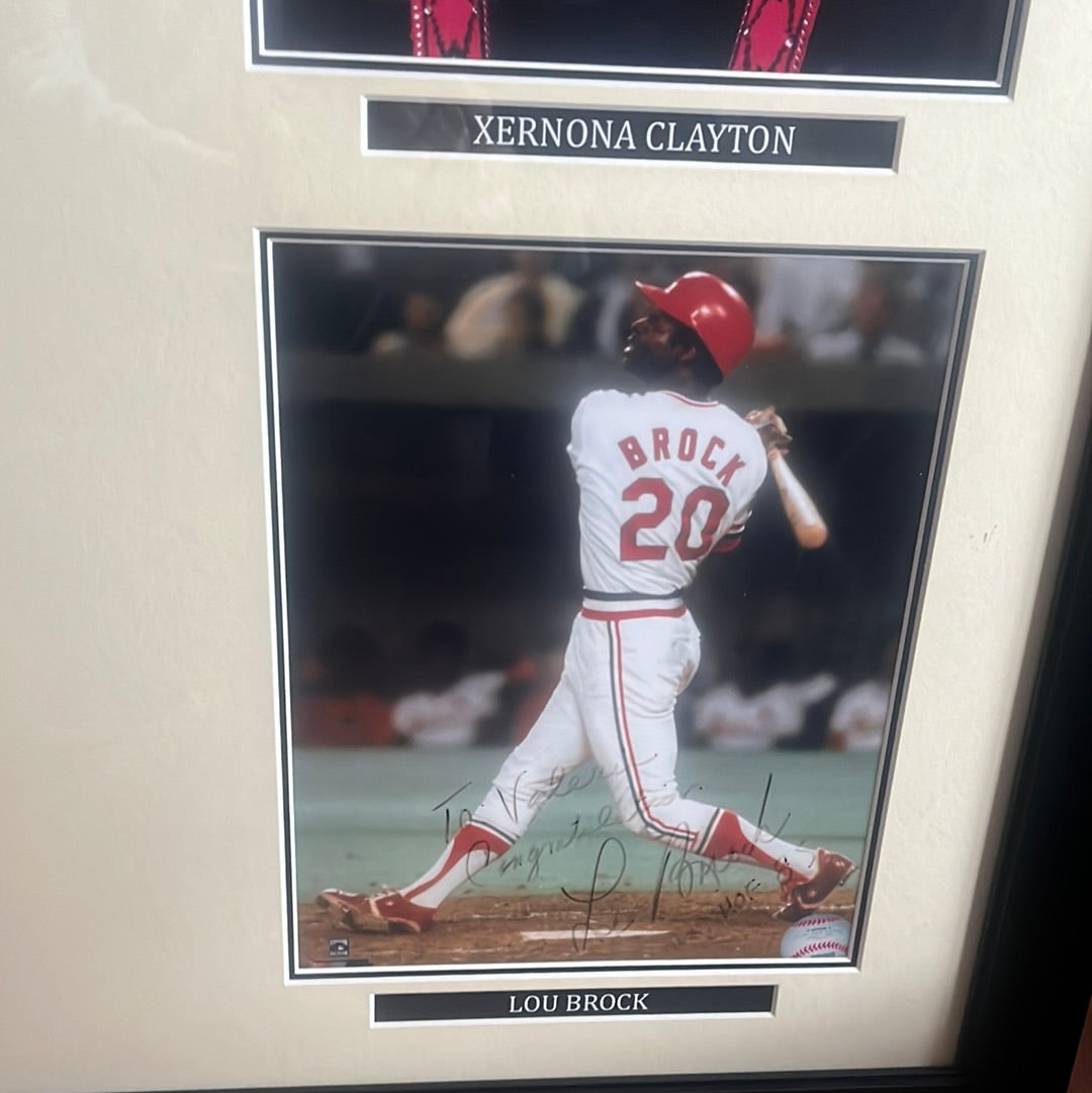 27 x 39” signed by Lou Brock, Richard Rountree, John Hamm and Ruby Dee presented to Valerie Patton