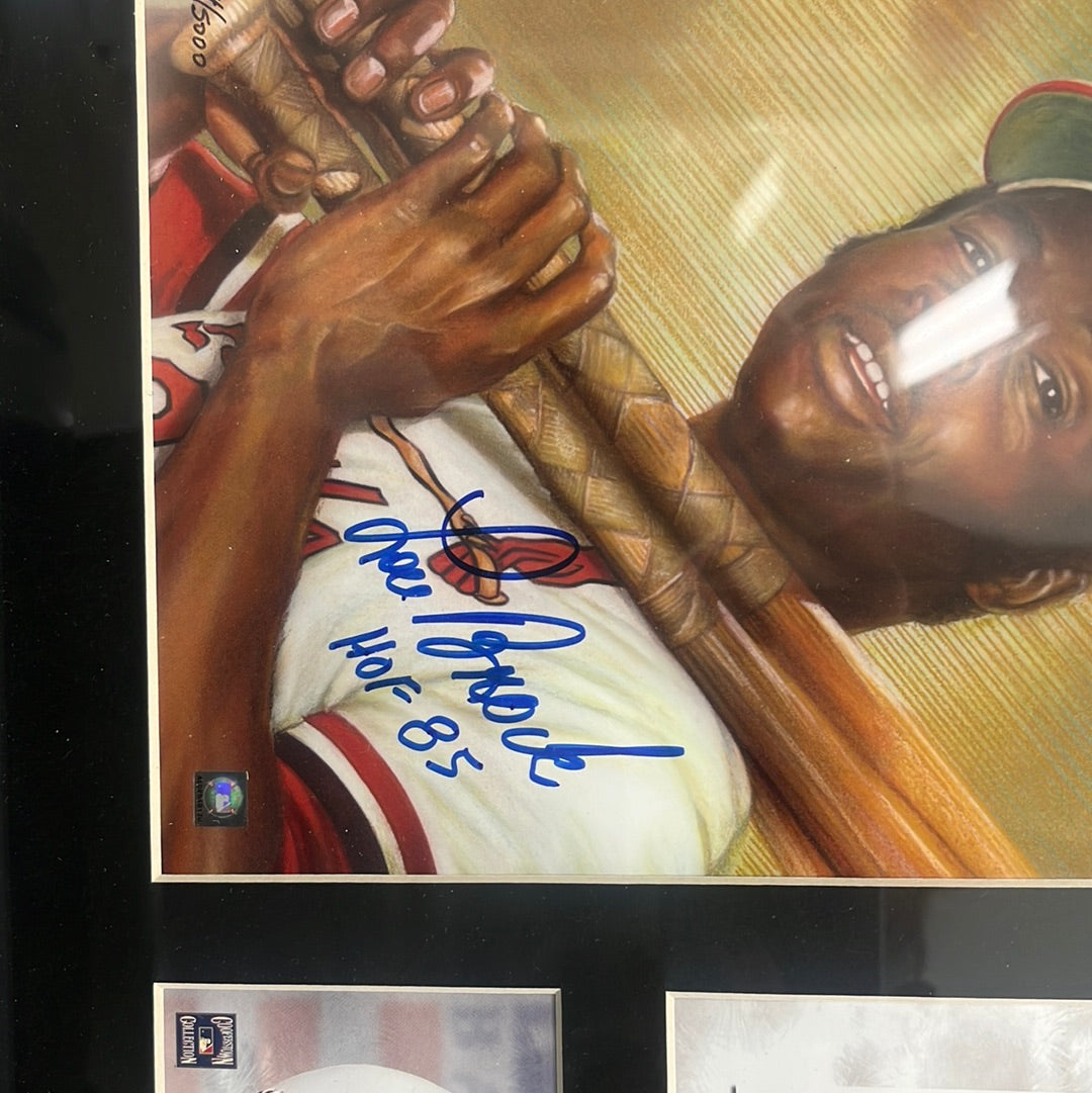 11 x 14 signed Toon of Lou Brock