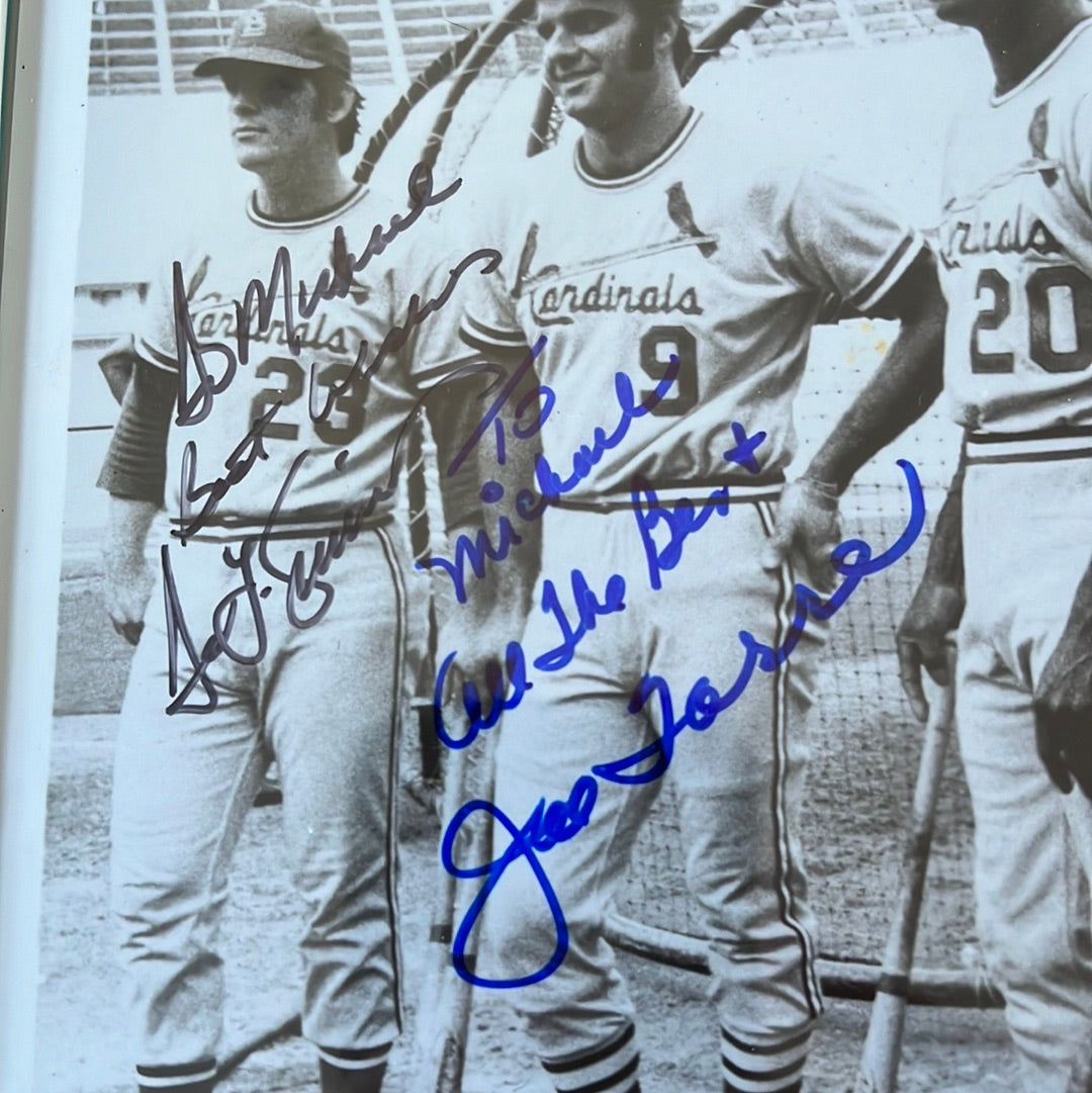 8 x 10“ photo signed by Joe Torre and Ted Simmons