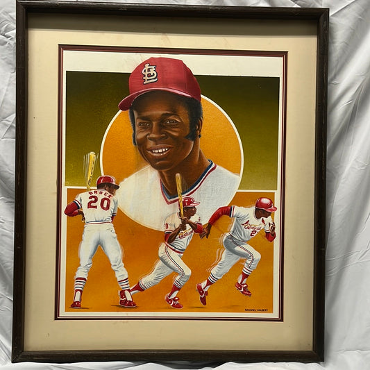 24 x 30” Michael Halbert, drawing of Lou Brock