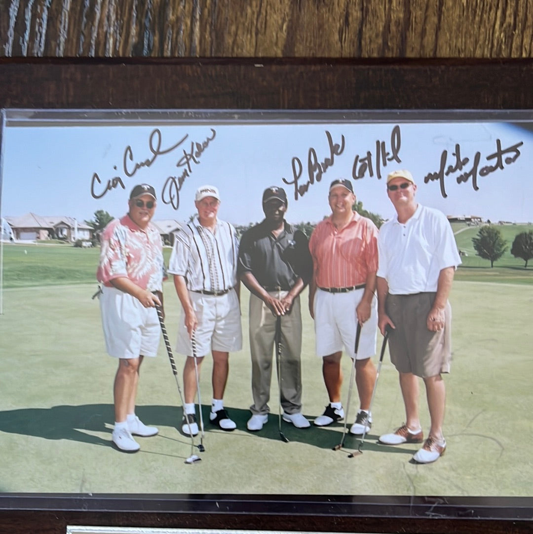 Bob Gibson All-Star, classic Tiburon golf club Plaque signed by Lou Brock and others