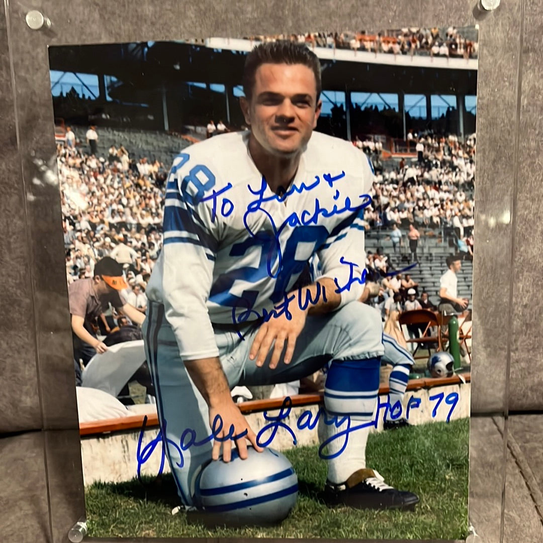 8 x 10” photo signed by NFL Hall of Famer Yale Larry