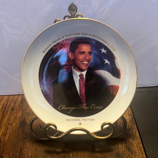 Barack Obama historic victory collection plate, ￼