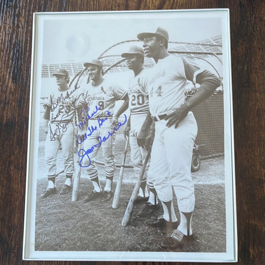 8 x 10“ photo signed by Joe Torre and Ted Simmons