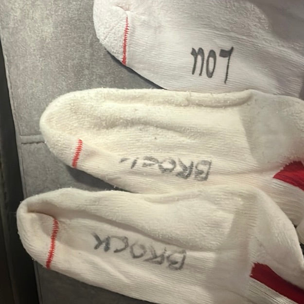 Two pairs of Lou Brock’s game used socks