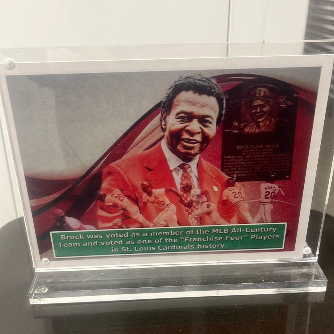 Signed Lou Brock Hall of Fame 3000 hits from his personal collection