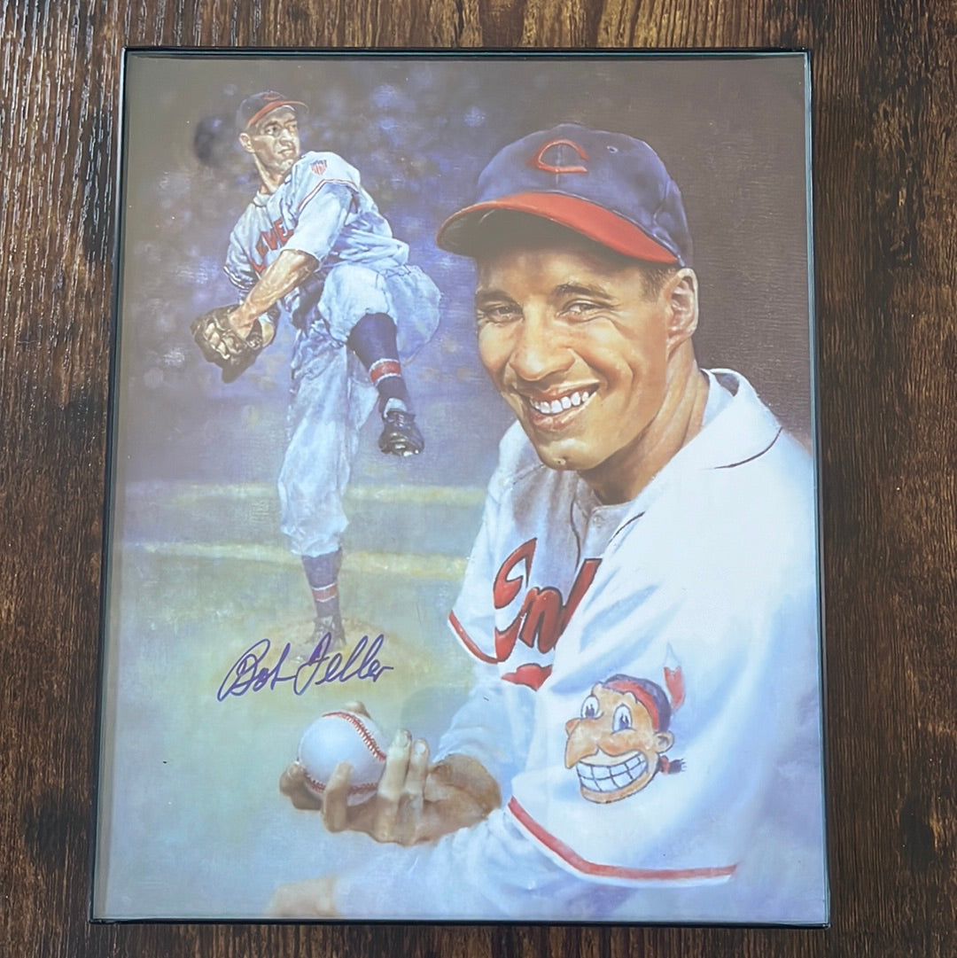 8 x 10” drawing signed by Bob Feller