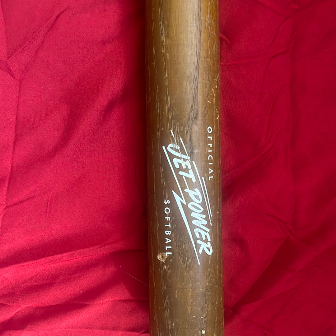 Louisville slugger Hillerich and Bradby wooden softball promotional bet, given personally to Lou Brock