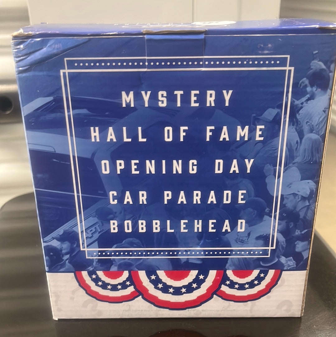 NIB Mystery Hall of Fame opening day car parade bobble head from Lou Brocks collection