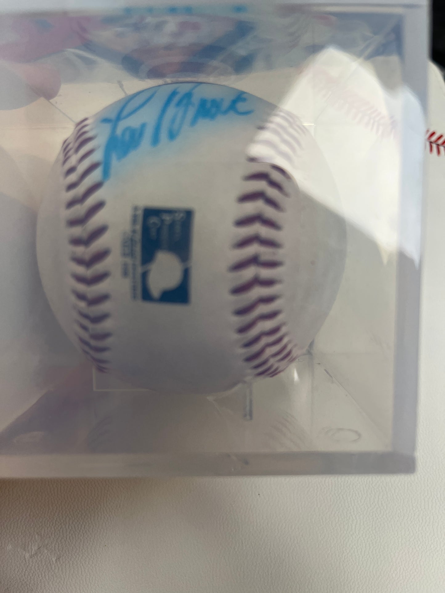 Lou Brock signed cubs ball