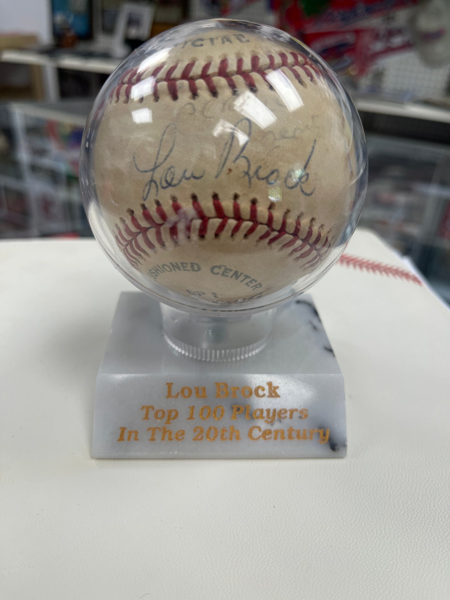 Lou Brock signed All-Star official ball