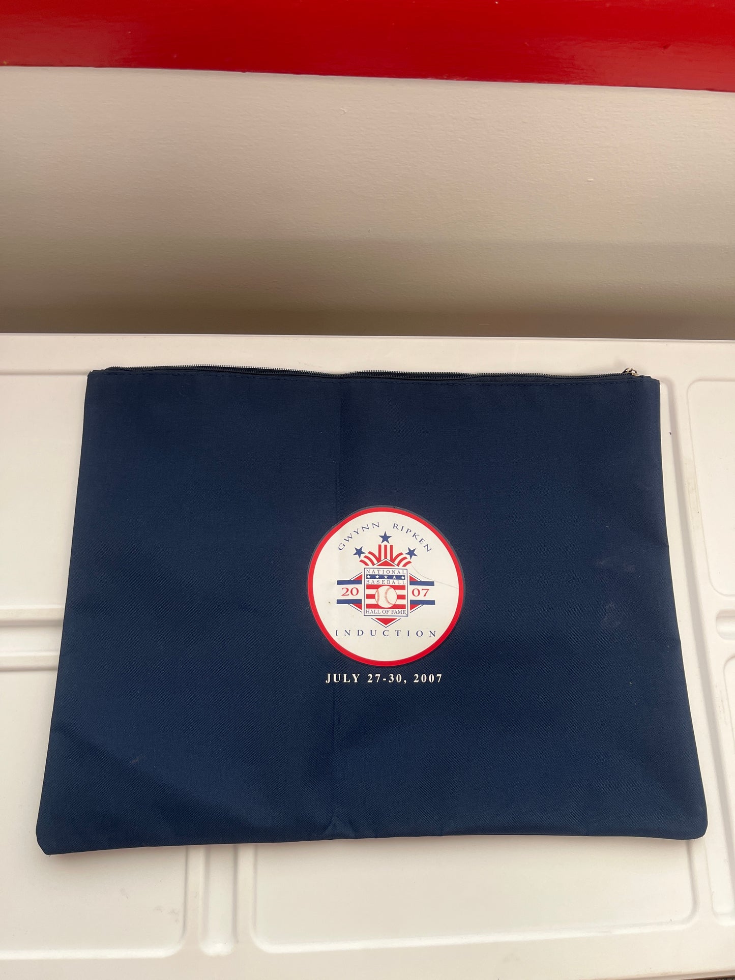 2007 national baseball Hall of Fame induction weekend 12 x 14 canvas zip up bag