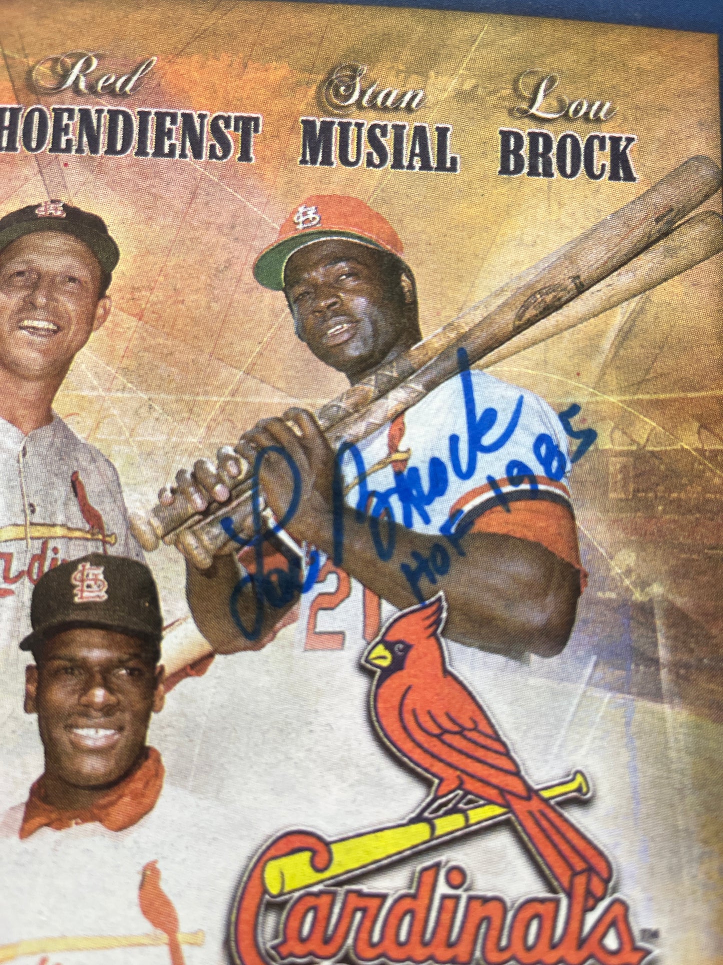 Thanks for the memories suburban journal signed by Lou Brock