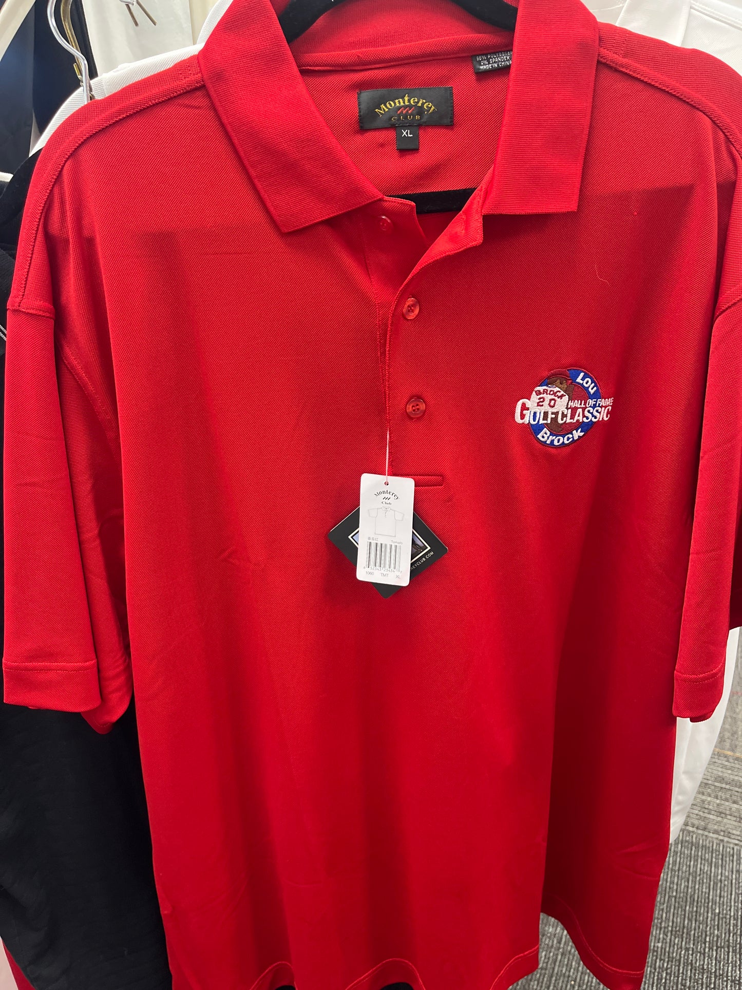 Read Lou Brock Hall of Fame golf classic shirt size extra large