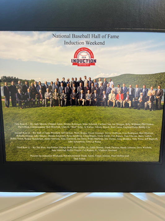 2018 national baseball Hall of Fame induction weekend 8 x 10 pictures of the greats and their wives