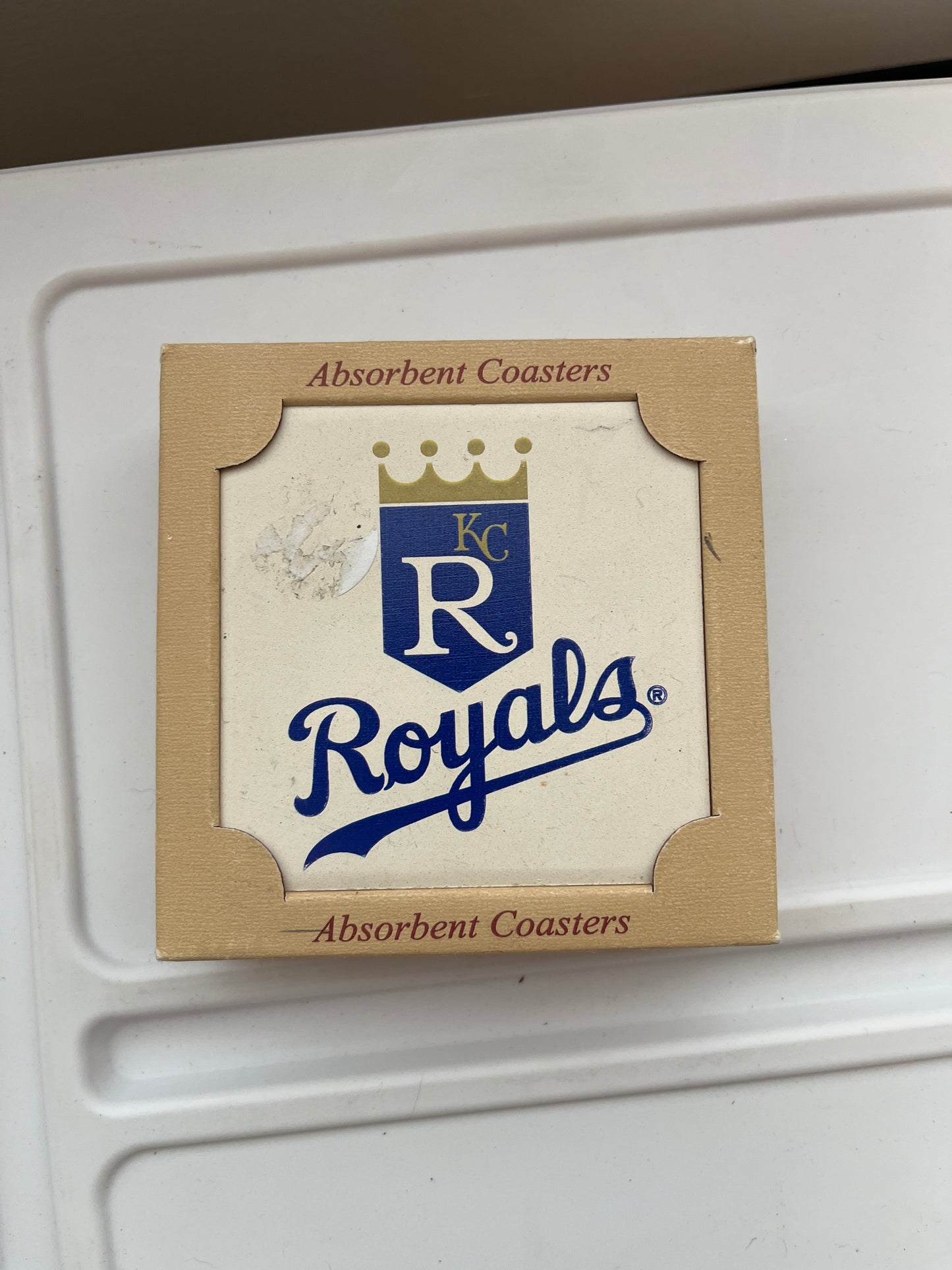 Set of four ceramic Kansas City Royals coasters