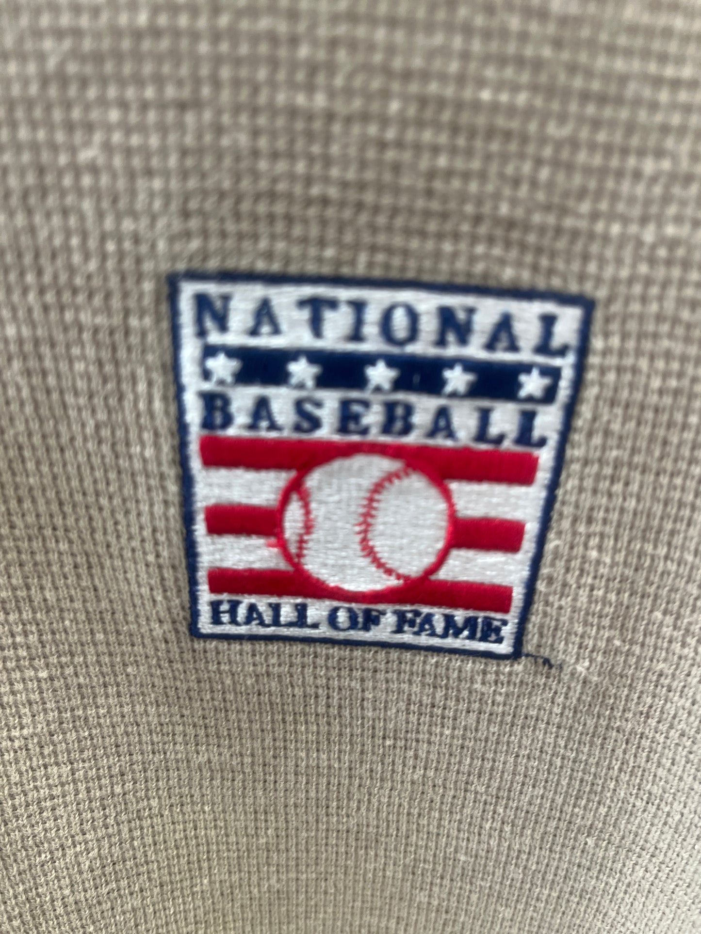 Lou Brocks tan national baseball Hall of Fame shirt size medium