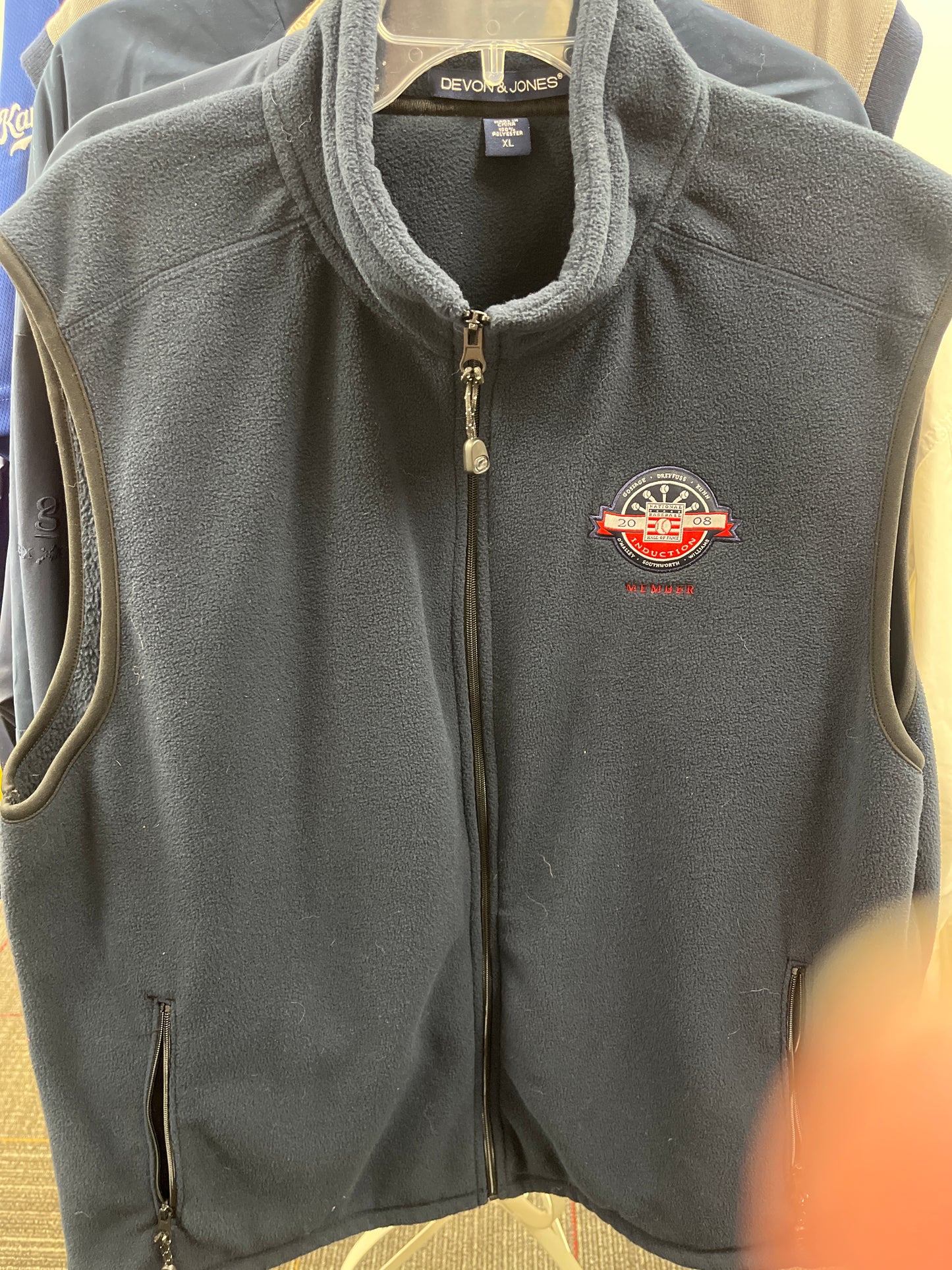 2008 National Hall of Fame member induction fleece zip up vest