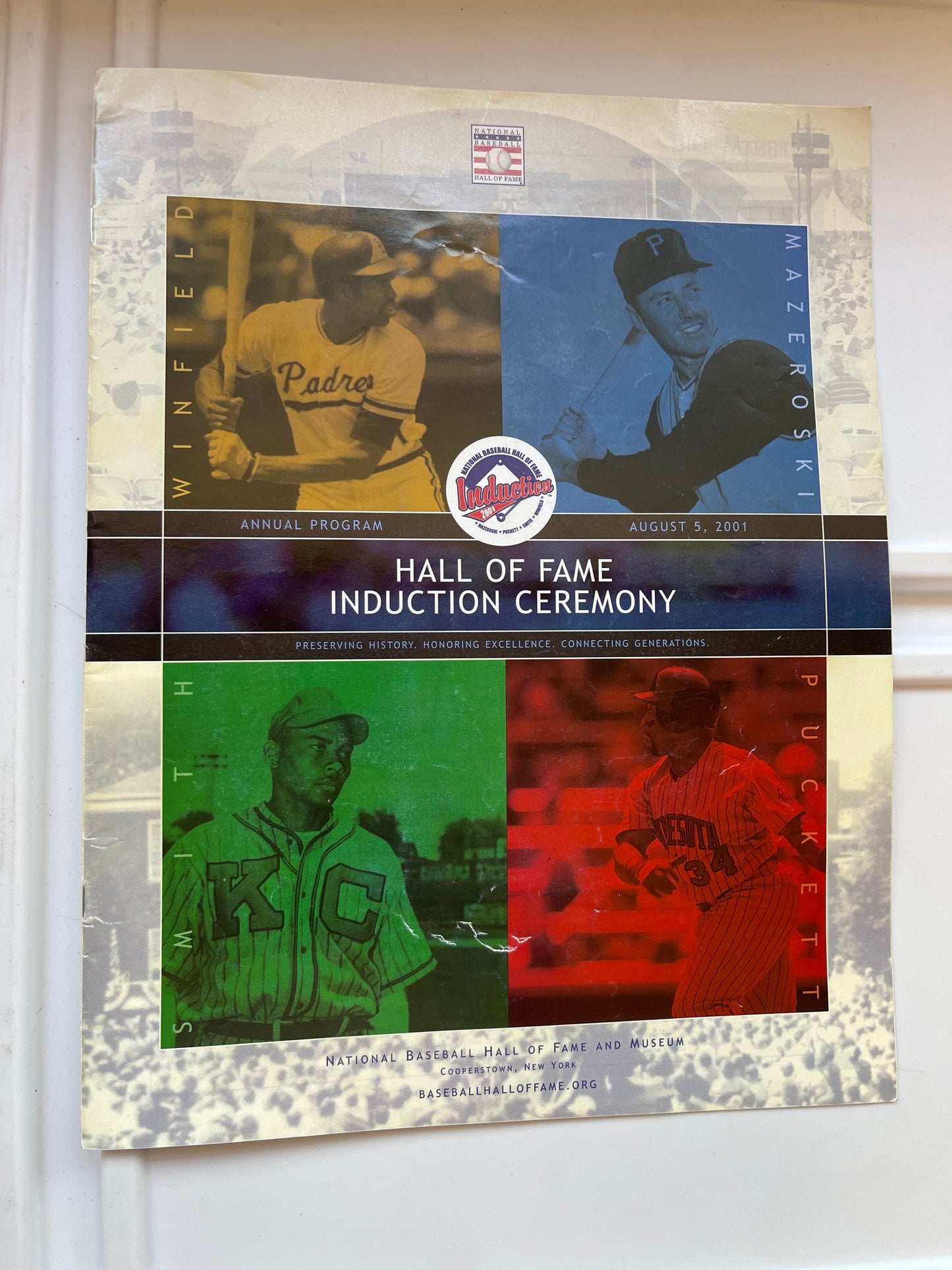 2001 national Hall of Fame induction ceremony program