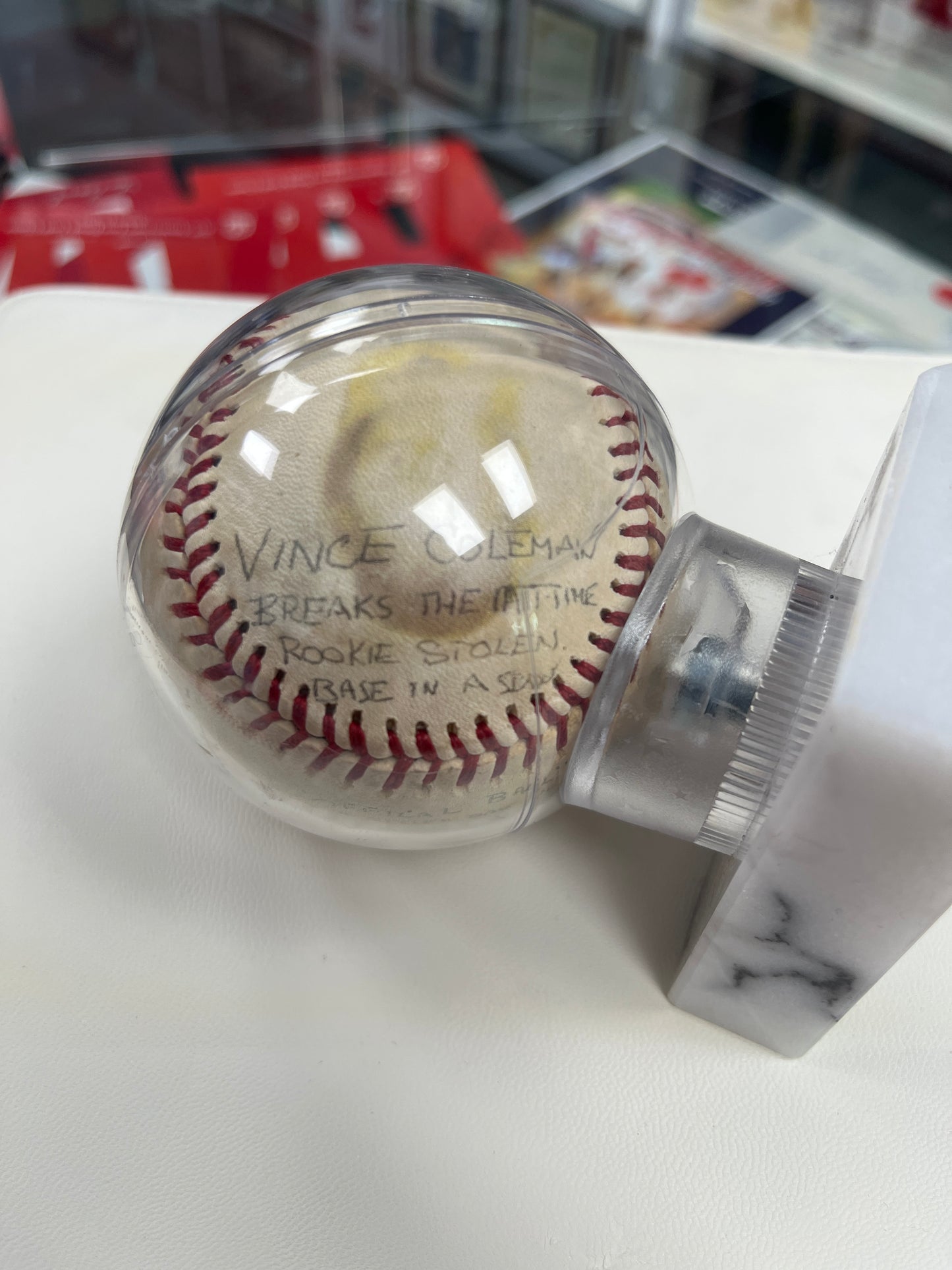 Lou Brock signed All-Star official ball