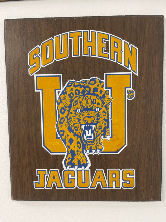16 x 18” wooden logo southern jaguars