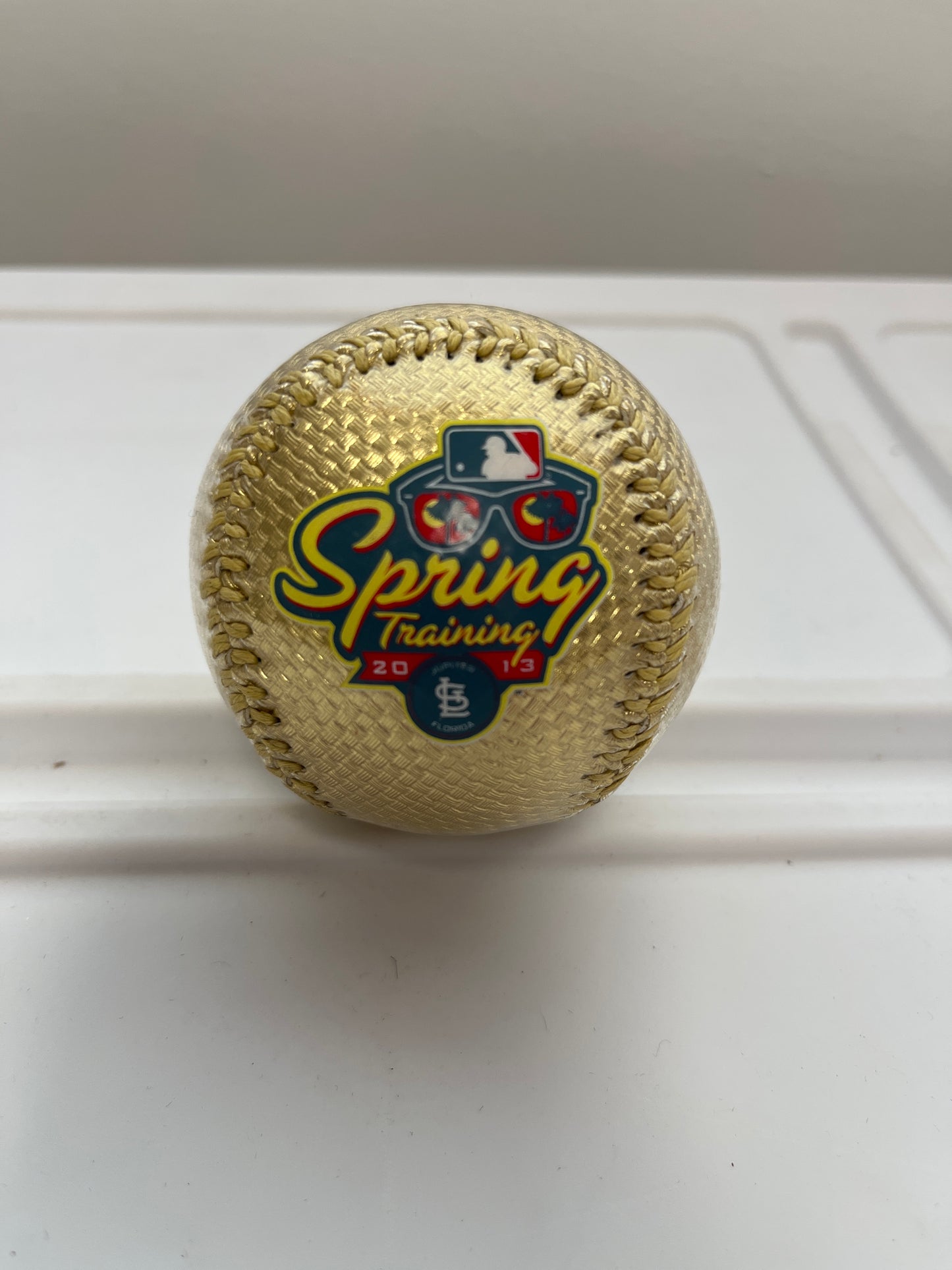 Commemorative St. Louis cardinals training ball from 2013