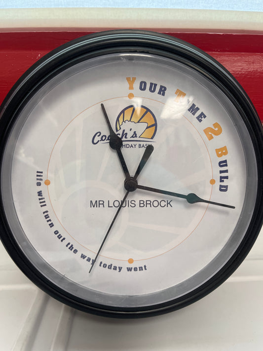 Lou Brock’s coaches birthday bash clock