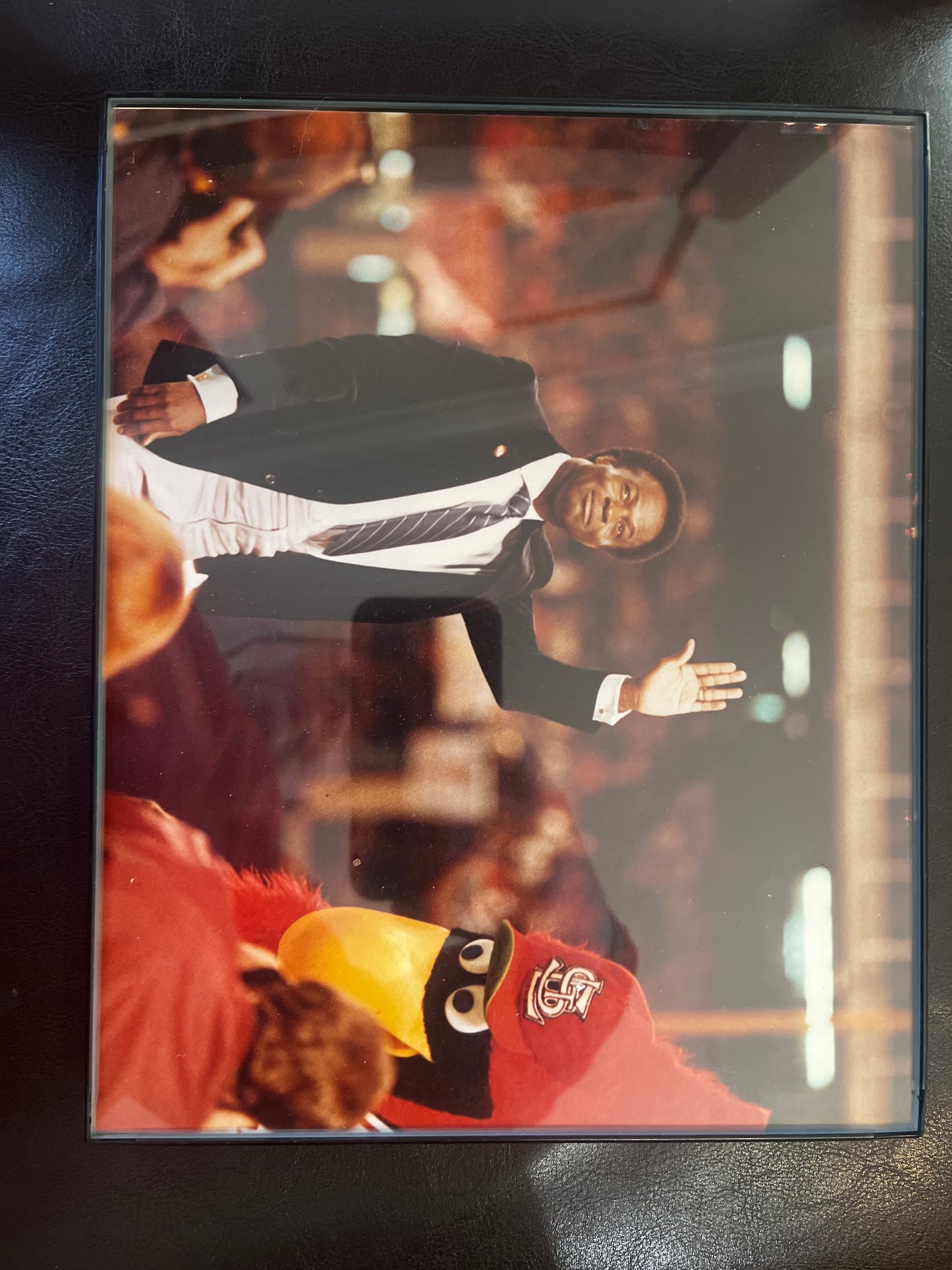 Framed 8 x 10 picture of Lou Brock